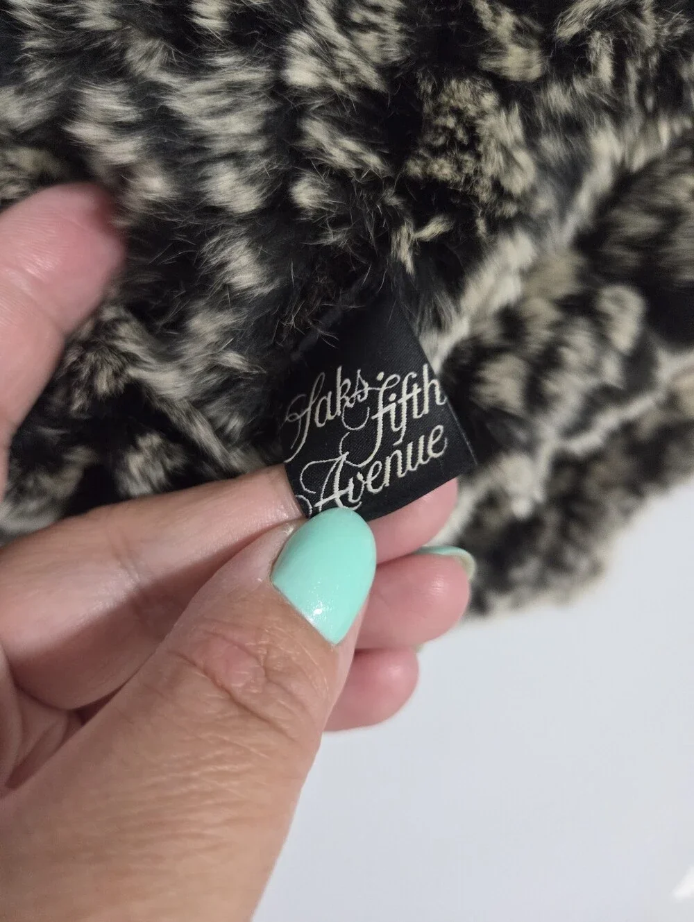 Saks Fifth Avenue Rabbit Fur Scarf